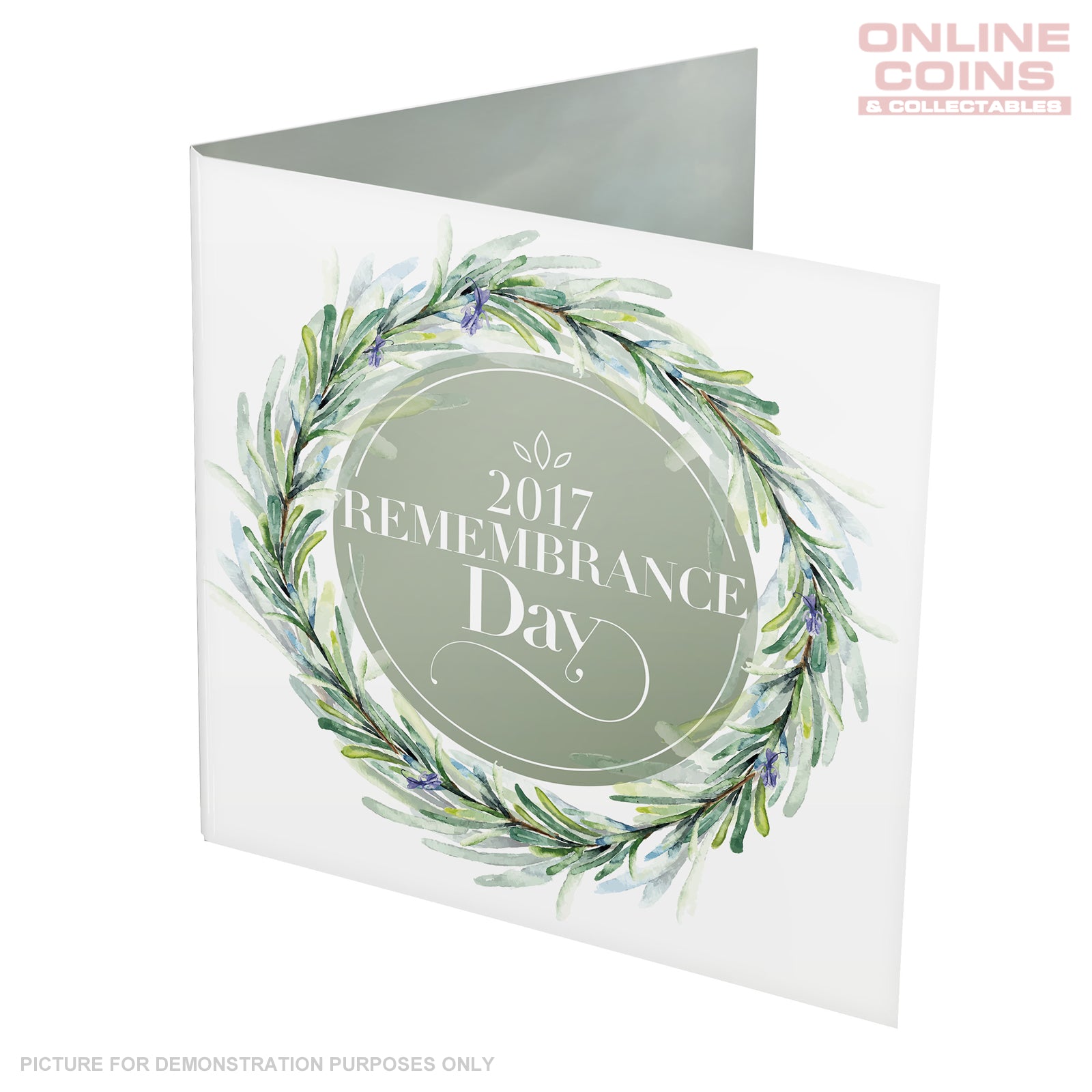 2017 $2 'C' Mintmark Coloured Uncirculated Coin In Card - Remembrance Day